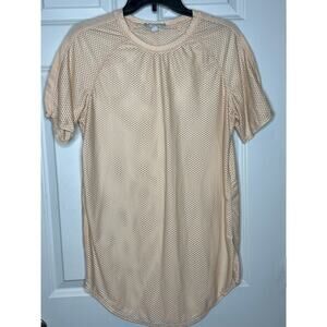 Zella Peach Mesh Short Sleeve Tee Medium‎